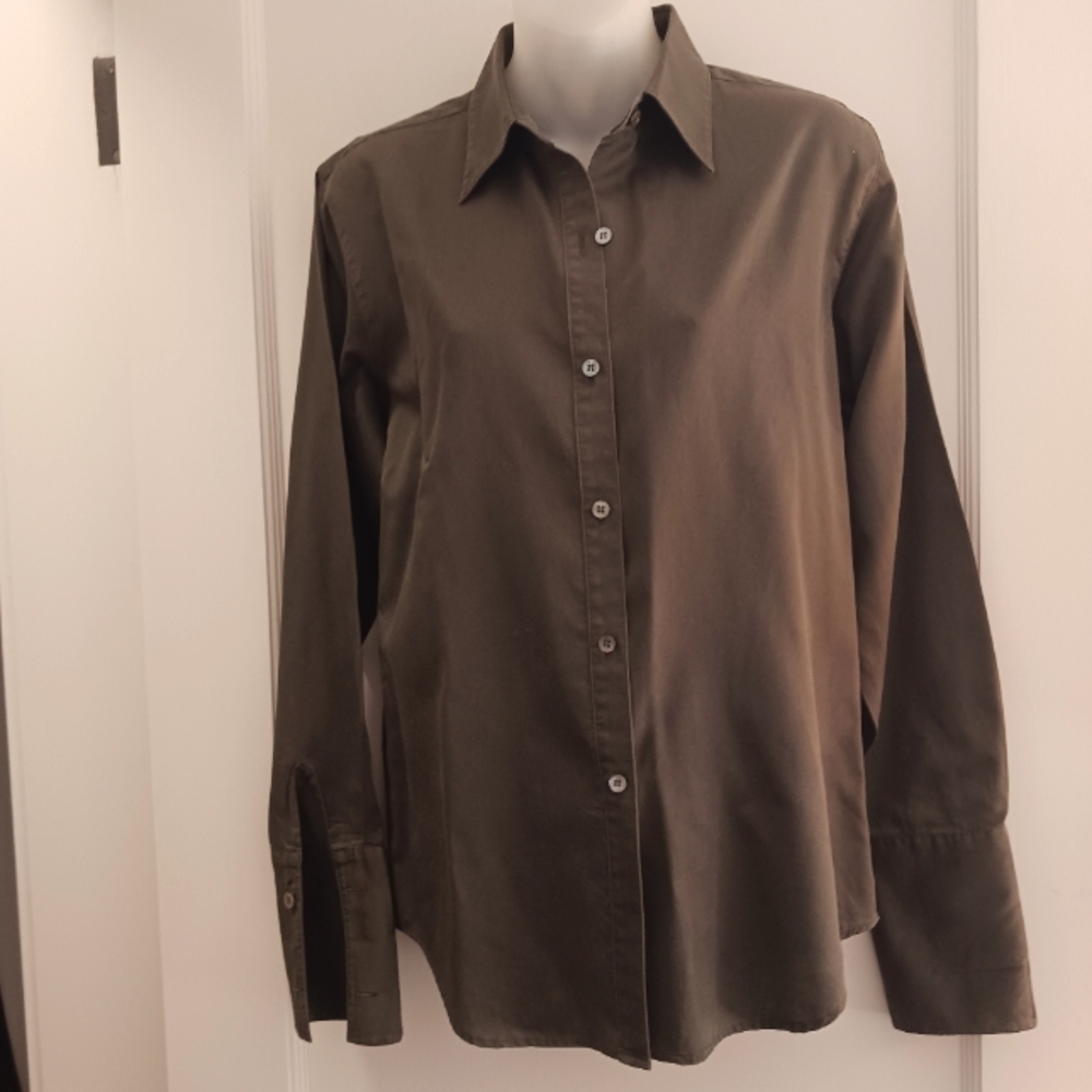 J. Crew Olive Green Button-Up Shirt